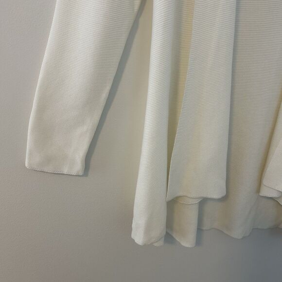 Eileen Fisher Long Cardigan Tencel White Knit NWT - Large - Picture 3 of 11